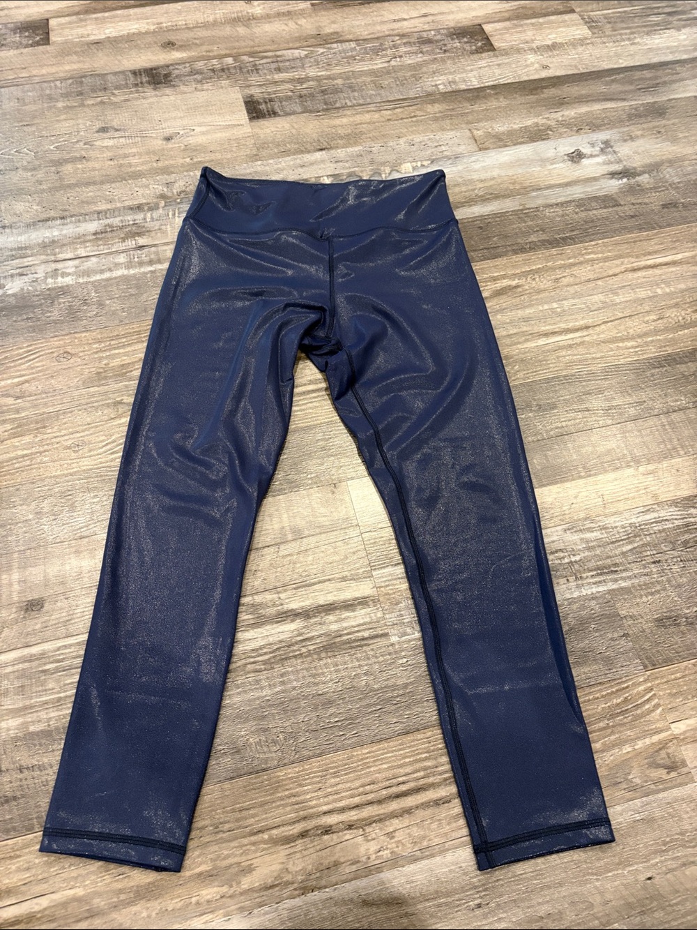 ZYIA Shimmery Navy High-Waist Leggings